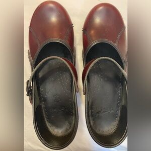 Dansko Mary Jane Clogs Maroon Size 39